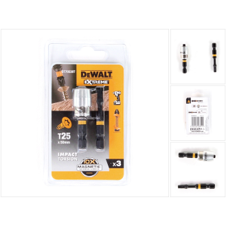 DeWalt DT 70538 T Bit-Set 2 x Schrauber-Bit T25 50mm + 1 x Magnetischer Bit-Ring-Beschreibung lesen