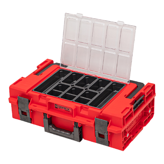 Qbrick System ONE 200 2.0 Expert RED ULTRA HD Custom Modularer Werkzeugkoffer Organizer 585 x 385 x 190 mm 15,4 l-Beschreibung lesen