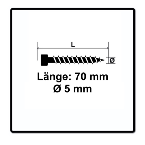 Terrassenschraube T25 aus Edelstahl A2 5x70mm-Beschreibung lesen