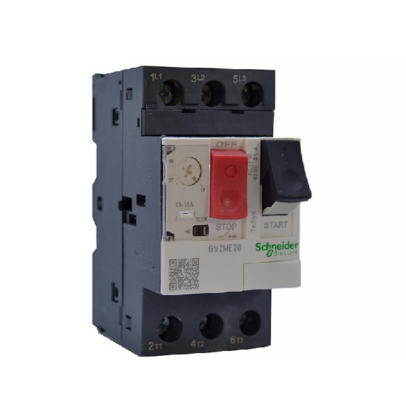 TeSys - Disjoncteur moteur magnéto-thermique GV2ME20 - 3P - commande par bouton poussoir - réglage th. 13 à 18A-Lire la description
