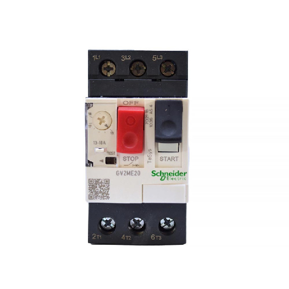 TeSys - Disjoncteur moteur magnéto-thermique GV2ME20 - 3P - commande par bouton poussoir - réglage th. 13 à 18A-Lire la description
