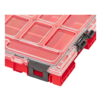 Qbrick System ONE Organizer L 2.0 ROT ULTRA HD stapelbar 531 x 379 x 77 mm 6 l IP66 mit 10 Einsätzen-Beschreibung lesen