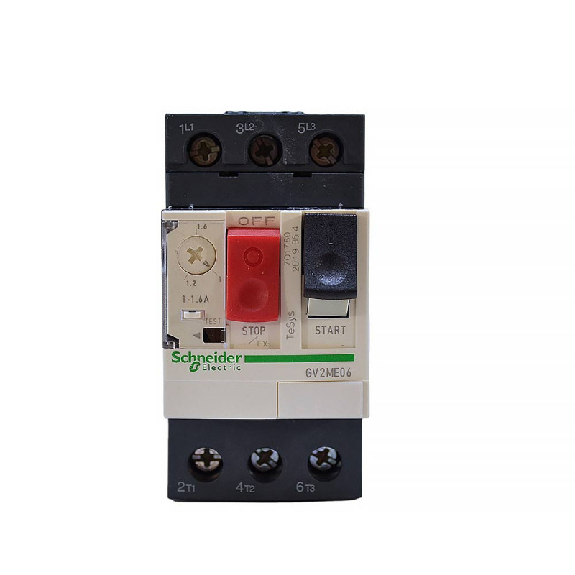 TeSys - Disjoncteur moteur magnéto-thermique GV2ME06 - 3P - commande par bouton poussoir - réglage th. 1 à 1.6A-Lire la description