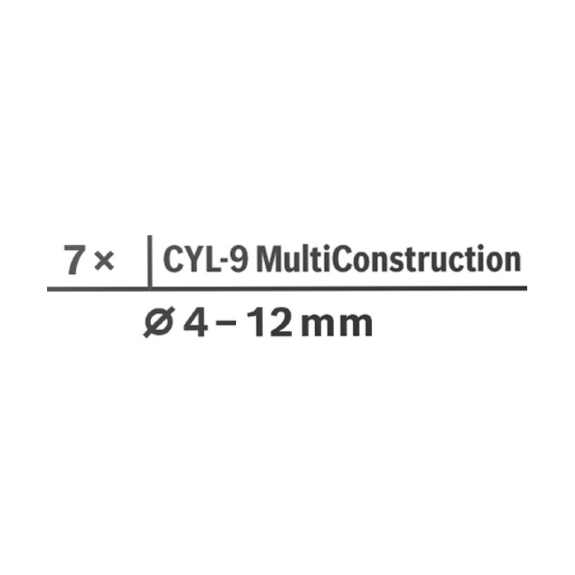 Bosch EXPERT CYL-9 MultiConstruction Bohrer-Set 7tlg 4/5/6/8/10/12 (2 608 900 647)-Beschreibung lesen