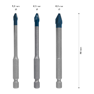 Bosch EXPERT HEX-9 HardCeramic Bohrer, 3tlg Set 5/6/8 (2 608 900 595)-Beschreibung lesen