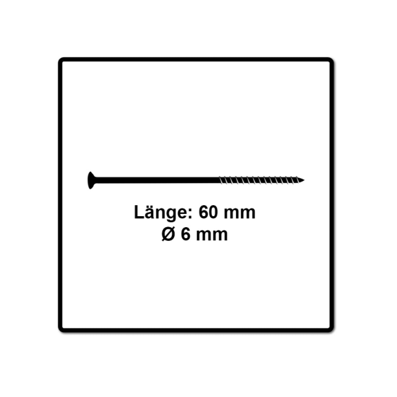 Fischer Power-Fast II FPF II Spanplattenschraube 6,0x60 mm 100 Stück ( 670481 ) Senkkopf mit Torx Teilgewinde galvanisch verzinkt, blau passiviert-Beschreibung lesen