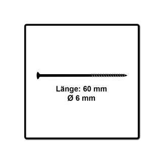 Fischer Power-Fast II FPF II Spanplattenschraube 6,0x60 mm 100 Stück ( 670481 ) Senkkopf mit Torx Teilgewinde galvanisch verzinkt, blau passiviert-Beschreibung lesen