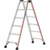 HYMERA Stufenstehleiter beids 2x5 Stufen AH 2,15m