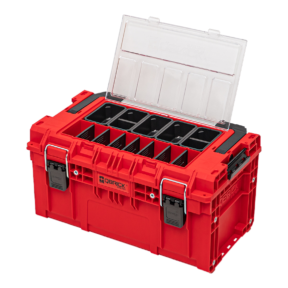 Qbrick System PRIME Toolbox 250 Expert RED ULTRA HD Custom mit stapelbarem Organizer 535 x 327 x 277 mm 26 l IP66 mit 5 Einsätzen-Beschreibung lesen