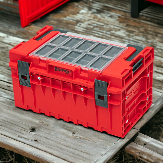 Qbrick System ONE 350 2.0 Expert RED ULTRA HD Custom Modularer Werkzeugkoffer Organizer 585 x 385 x 320 mm 38 l stapelbar-Beschreibung lesen