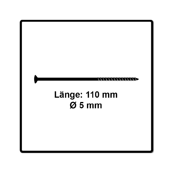 Fischer Power-Fast II FPF II Spanplattenschraube 5,0x110 mm 50 Stück ( 670673 ) Senkkopf mit Torx Teilgewinde galvanisch verzinkt, blau passiviert-Beschreibung lesen