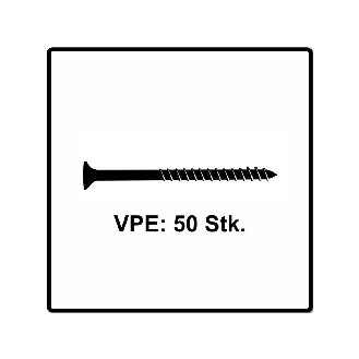 Fischer Power-Fast II FPF II Spanplattenschraube 5,0x110 mm 50 Stück ( 670673 ) Senkkopf mit Torx Teilgewinde galvanisch verzinkt, blau passiviert-Beschreibung lesen
