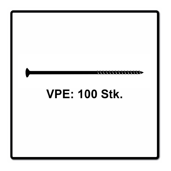 Fischer Power-Fast II FPF II Spanplattenschraube 6,0x180 mm 100 Stück ( 670465 ) Senkkopf mit Torx Teilgewinde galvanisch verzinkt, blau passiviert-Beschreibung lesen