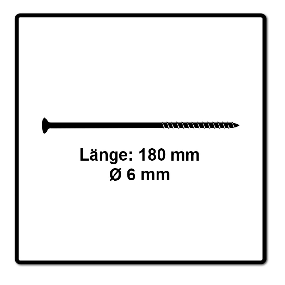 Fischer Power-Fast II FPF II Spanplattenschraube 6,0x180 mm 100 Stück ( 670465 ) Senkkopf mit Torx Teilgewinde galvanisch verzinkt, blau passiviert-Beschreibung lesen