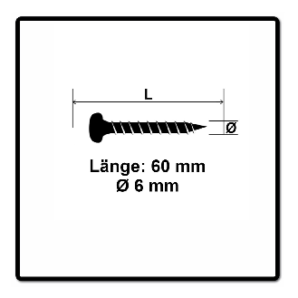 Fischer Power-Fast II FPF II Spanplattenschraube 6,0x60 mm 50 Stück ( 670532 ) Pan Head mit Torx Vollgewinde galvanisch verzinkt, blau passiviert-Beschreibung lesen