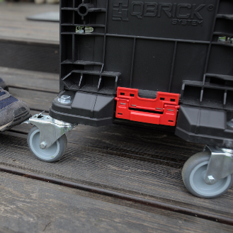 Qbrick System PRO Transportplattform Transportwagen 506 x 325 x 140 mm mit 4 Lenkrollen und 2 Bremsen.-Beschreibung lesen