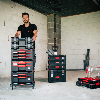 Qbrick System PRO Transportplattform Transportwagen 506 x 325 x 140 mm mit 4 Lenkrollen und 2 Bremsen.