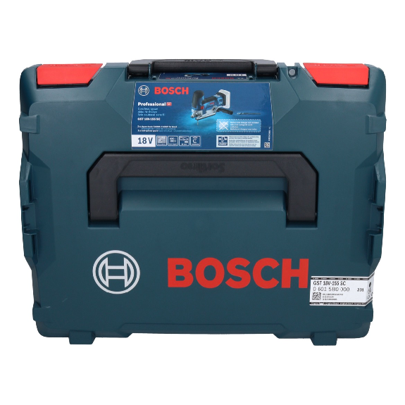 Bosch GST 18V-155 SC Professionelle Akku-Stichsäge 18 V (06015B0000) + L-Boxx - ohne Akku, ohne Ladegerät.-Beschreibung lesen