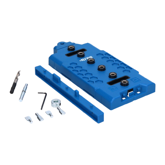 Kreg LR32 Bohrschablone für Lochreihen 32 mm blau + 5 mm Bohrer (KMA3232-INT)-Beschreibung lesen