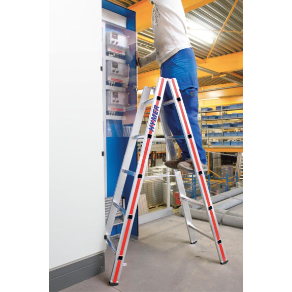 HYMERA Alu-Sprossen-Stehleiter 2x14 HYMERA Alu-Sprossen-Stehleiter 2x14-Beschreibung lesen