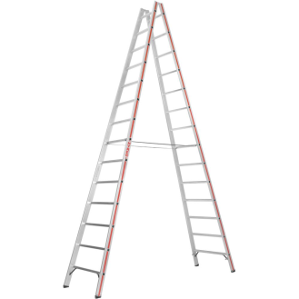HYMERA Alu-Sprossen-Stehleiter 2x14-Beschreibung lesen
