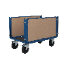 Chariot manutention 2 ridelles en bois charge 500kg - 70 x 120 x 100cm
