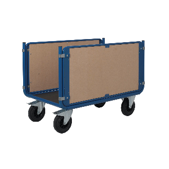 Chariot manutention 2 ridelles en bois charge 500kg - 70 x 120 x 100cm-Lire la description
