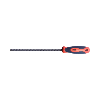 HAUSHALT Metallfeilen-Set, 3-teilig, 200 mm, flach, halbrund, rund, mit ergonomischem gummiertem Griff und