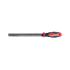 HAUSHALT Metallfeilen-Set, 3-teilig, 200 mm, flach, halbrund, rund, mit ergonomischem gummiertem Griff und