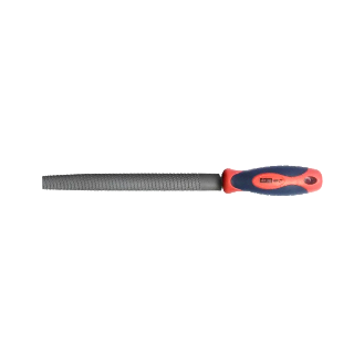 HAUSHALT Metallfeilen-Set, 3-teilig, 200 mm, flach, halbrund, rund, mit ergonomischem gummiertem Griff und-Beschreibung lesen
