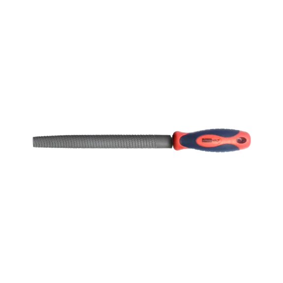 HAUSHALT Metallfeilen-Set, 3-teilig, 200 mm, flach, halbrund, rund, mit ergonomischem gummiertem Griff und-Beschreibung lesen