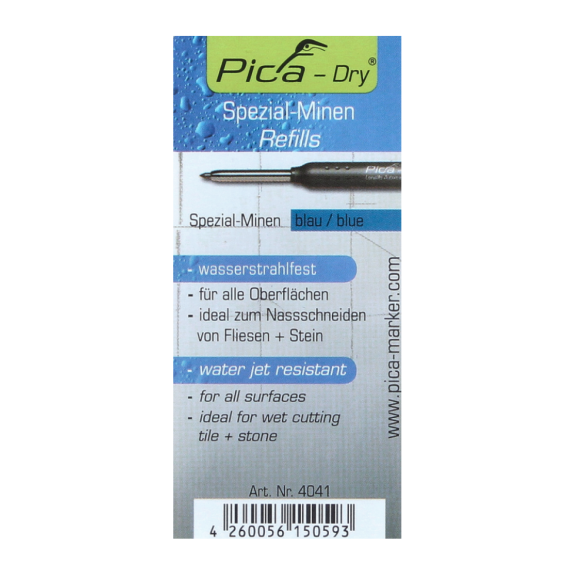 Pica DRY Spezial Minen Wasserstrahlfest Blau 10 Stk. ( 4041 )-Beschreibung lesen