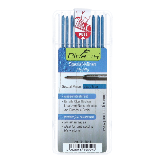 Pica DRY Spezial Minen Wasserstrahlfest Blau 10 Stk. ( 4041 )-Beschreibung lesen
