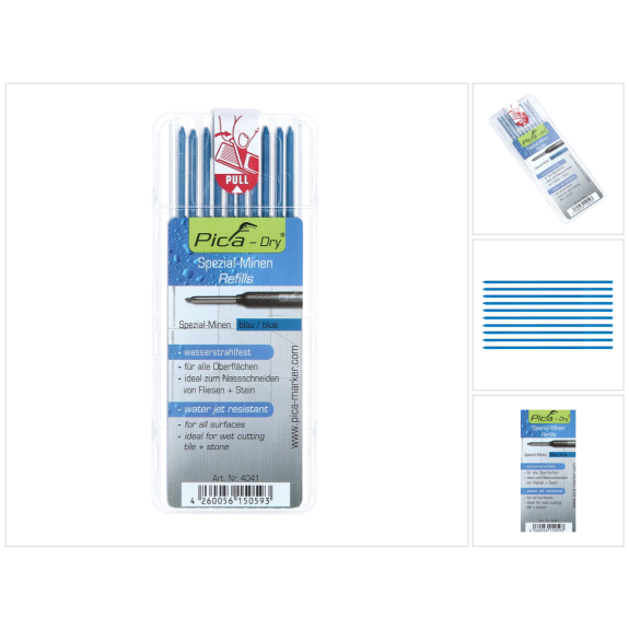 Pica DRY Spezial Minen Wasserstrahlfest Blau 10 Stk. ( 4041 )-Beschreibung lesen