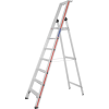 HYMERA Stufenstehleiter Plattf. eins. 7 Stufen AH 3,13m