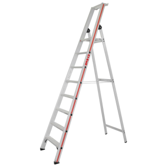 HYMERA Stufenstehleiter m.SicherHeitsBrücke,5Stufen-Beschreibung lesen