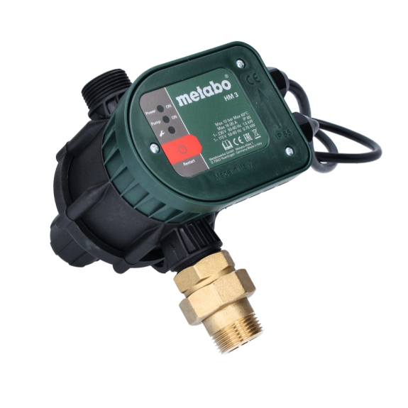 Metabo HM 3 Hydromat 10 bar IP 65 zur Umwandlung einer Gartenpumpe in einen Hauswasserautomaten / für Tiefbrunnen.-Beschreibung lesen