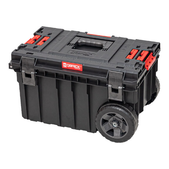 Qbrick System ONE Trolley Vario stapelbar 605 x 405 x 345 mm 44 l IP66 mit Rollen auf Metallachse-Beschreibung lesen