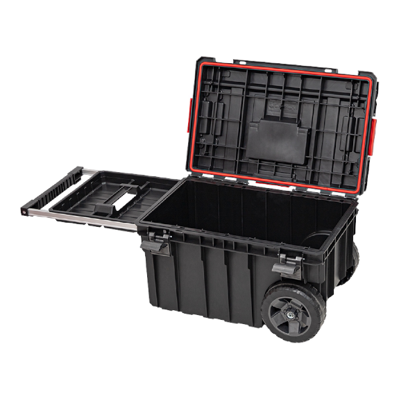 Qbrick System ONE Trolley Vario stapelbar 605 x 405 x 345 mm 44 l IP66 mit Rollen auf Metallachse-Beschreibung lesen