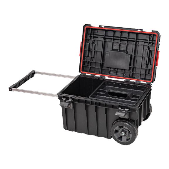 Qbrick System ONE Trolley Vario stapelbar 605 x 405 x 345 mm 44 l IP66 mit Rollen auf Metallachse-Beschreibung lesen