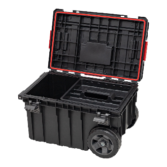 Qbrick System ONE Trolley Vario stapelbar 605 x 405 x 345 mm 44 l IP66 mit Rollen auf Metallachse-Beschreibung lesen