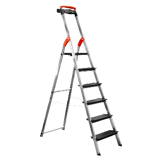 Hailo L100 Topline Sicherheitsleiter aus Aluminium - 6 Stufen - 209 cm - 150 kg (8050-607)-Beschreibung lesen
