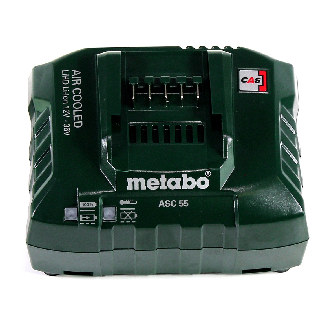 Metabo Basis-Set 2x Li-Power 18 V 4,0 Ah CAS Li-Ion Akkupack + Ladegerät ASC 55 (685050000)-Beschreibung lesen