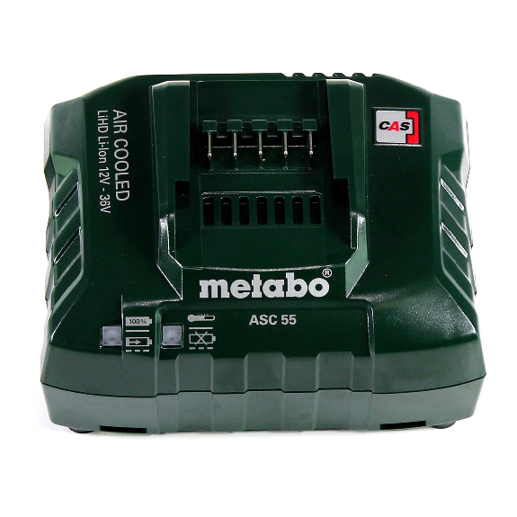 Metabo Basis-Set 2x Li-Power 18 V 4,0 Ah CAS Li-Ion Akkupack + Ladegerät ASC 55 (685050000)-Beschreibung lesen