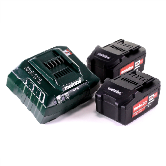 Metabo Basis-Set 2x Li-Power 18 V 4,0 Ah CAS Li-Ion Akkupack + Ladegerät ASC 55 (685050000)-Beschreibung lesen