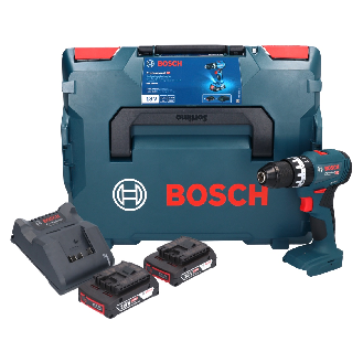 Bosch GSB Akku-Schlagbohrschrauber 18V-45 18 V 45 Nm (06019K3303) bürstenlos + 2x Akkus 2,0 Ah + Ladegerät +-Beschreibung lesen