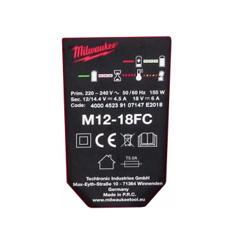 Milwaukee M18NRG-502 Akku Starter Set 18V mit M18 B5 Akku 5,0Ah + M12-18FC Ladegerät ( 4933459217 )-Beschreibung lesen