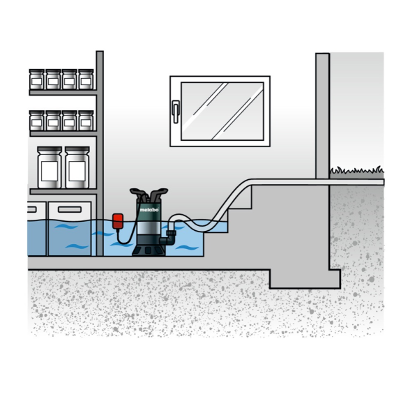 Metabo PS 15000 S Tauchpumpe für Schmutzwasser (0251500000) 850 Watt Fördermenge 15000 l/h-Beschreibung lesen