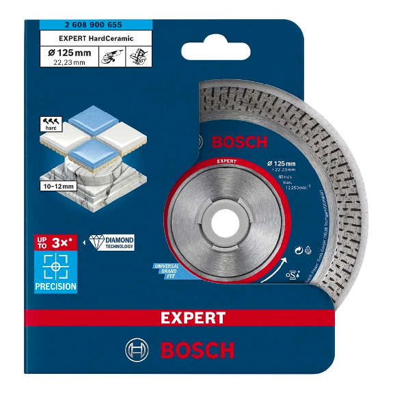 Bosch EXPERT HardCeramic Diamant Trennscheibe 125x22.23x1.4x10 (2 608 900 655)-Beschreibung lesen