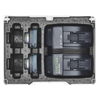 Festool Energie-Set SYS 18V 2x4,0/TCL 6 DUO 18 V + 2x Akkus 4,0 Ah + Ladegerät + Systainer (577109)-Beschreibung lesen